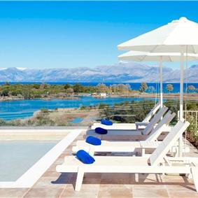 8 Bedroom villa with pool & seaview, near Acharavi, sleeps 16-18